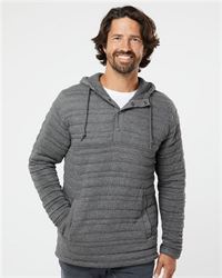 J. America 8897 Horizon Quilted Anorak Hooded Pullover