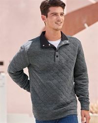 J. America 8890 Quilted Snap Pullover