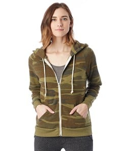 preview image of Alternative 9573 Eco-Fleece  Women's Adrian Hooded Full-Zip Sweatshirt
