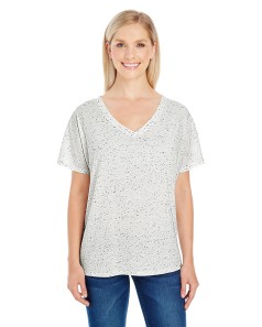 preview image of Threadfast Apparel 203FV Ladies' Triblend Fleck Short-Sleeve V-Neck T-Shirt