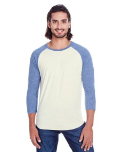 preview image of Threadfast Apparel 302G Unisex Triblend 3/4-Sleeve Raglan