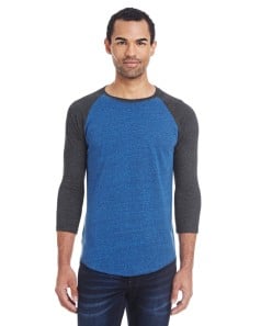 preview image of Threadfast Apparel 302G Unisex Triblend 3/4-Sleeve Raglan