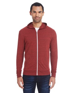 preview image of Threadfast Apparel 302Z Unisex Triblend Full-Zip Light Hoodie