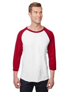 preview image of Jerzees 560RR Premium Blend Ringspun Three-Quarter Sleeve Raglan Baseball T-Shirt