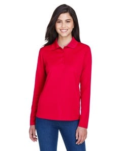 preview image of CORE365 78192 Ladies' Pinnacle Performance Long-Sleeve Pique Polo