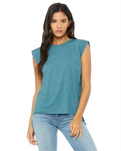 preview image of Bella + Canvas 8804 Women's Flowy Muscle Tee with Rolled Cuffs