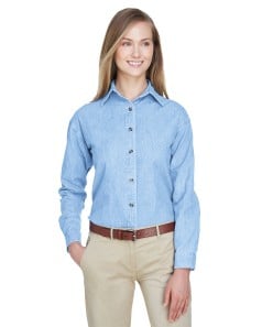 preview image of UltraClub 8966 Ladies' Cypress Denim