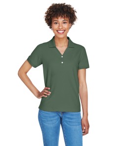preview image of Devon & Jones D100W Ladies' Pima Pique Y-Collar Polo