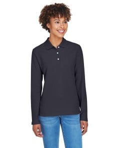 preview image of Devon & Jones D110W Ladies' Pima Pique Long-Sleeve Polo