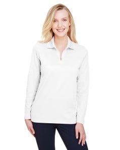 preview image of Devon & Jones DG20LW CrownLux Performance® Ladies' Plaited Long Sleeve Polo