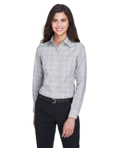 preview image of Devon & Jones DG520W Ladies' Crown Collection® Glen Plaid Woven Shirt