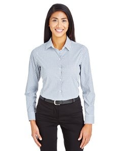 preview image of Devon & Jones DG540W CrownLux Performance® Ladies' Micro Windowpane Woven Shirt
