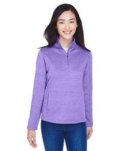 preview image of Devon & Jones DG798W Ladies' Newbury Melange Fleece Quarter-Zip
