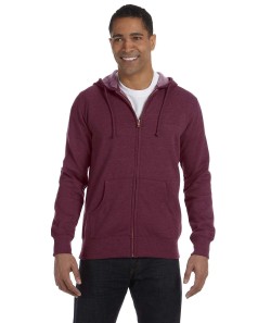 preview image of econscious EC5680 Unisex Heathered Full-Zip Hooded Sweatshirt