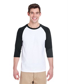 preview image of Gildan 5700 Heavy Cotton Three-Quarter Raglan Sleeve Baseball T-Shirt