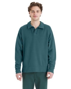 preview image of ComfortWash by Hanes GDH490 Unisex Garment Dye Polo Collar Sweatshirt