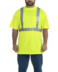 preview image of Berne HVK012 Men's Hi-Vis Class 2 Performance Pocket T-Shirt
