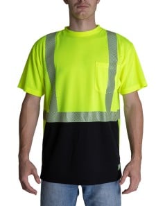 preview image of Berne HVK017 Unisex Hi-Vis Class 2 Color Blocked Pocket T-Shirt