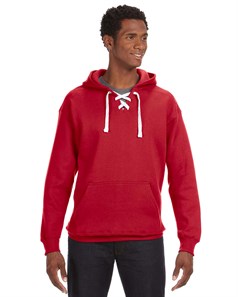 preview image of J. America 8830 Sport Lace Hooded Sweatshirt