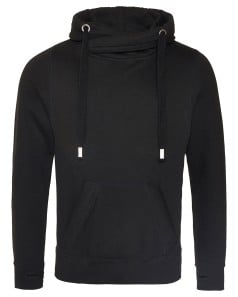 preview image of Just Hoods By AWDis JHA021 Men's Heavyweight Cross Over Neck Hooded Sweatshirt