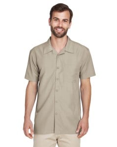 preview image of Harriton M560 Men's Barbados Textured Camp Shirt