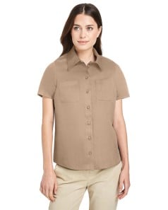 preview image of Harriton M585W Ladies' Advantage IL Short-Sleeve Work Shirt