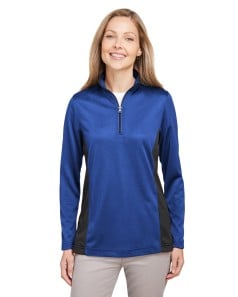 preview image of Harriton M786W Ladies' Flash Snag Protection Plus IL Colorblock Quarter-Zip
