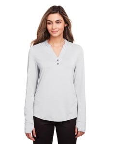 preview image of North End NE400W Ladies' JAQ Snap-Up Stretch Performance Pullover