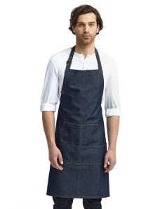 Artisan Collection by Reprime RP126 Unisex Jeans Stitch Denim Bib Apron