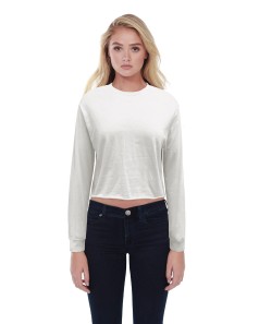 preview image of StarTee ST1170 Ladies' Long-Sleeve Crop Boyfriend T-Shirt
