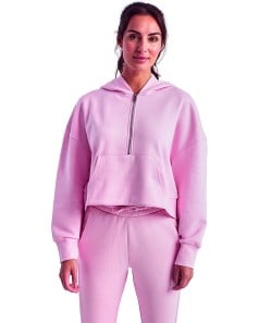 preview image of TriDri TD077 Ladies' Alice Half-Zip Hooded Sweatshirt