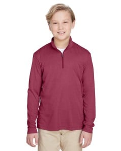 preview image of Team 365 TT31HY Youth Zone Sonic Heather Performance Quarter-Zip