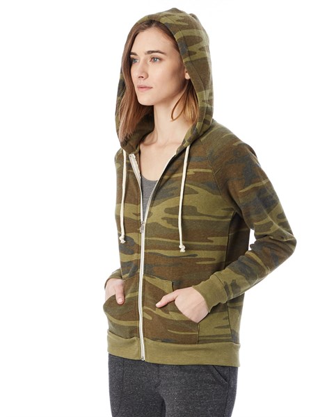 Alternative 9573 Eco-Fleece Women's Adrian Hooded Full-Zip Sweatshirt