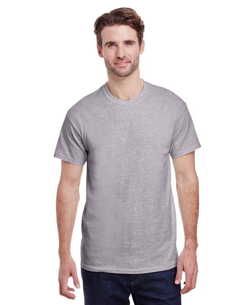 Wholesale G500 Gildan T-Shirt 5000 Heavy Cotton 5.3oz in sport grey. 