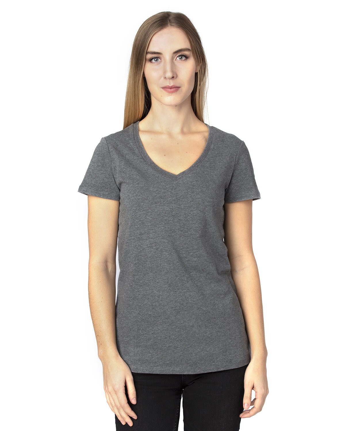 Threadfast Apparel 200RV Ladies' Ultimate CVC V-Neck T-Shirt