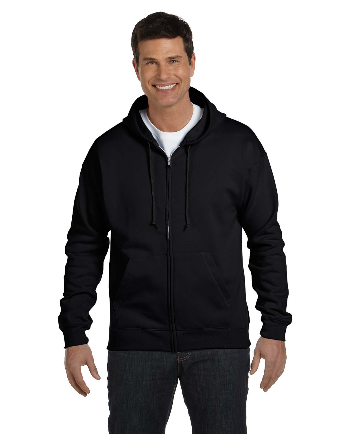 Hanes P180 Ecosmart FullZip Hooded Sweatshirt
