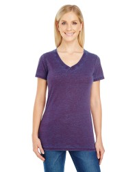 preview image of Threadfast Apparel 215B Ladies' Cross Dye Short-Sleeve V-Neck T-Shirt