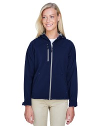 preview image of North End 78166 Ladies' Prospect Two-Layer Fleece Bonded Soft Shell Hooded Jacket