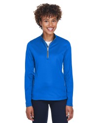 preview image of UltraClub 8230L Ladies' Cool & Dry Sport Quarter-Zip Pullover