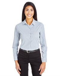 preview image of Devon & Jones DG540W CrownLux Performance® Ladies' Micro Windowpane Woven Shirt