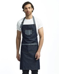 preview image of Artisan Collection by Reprime RP127 Unisex Domain Contrast Denim Bib Apron