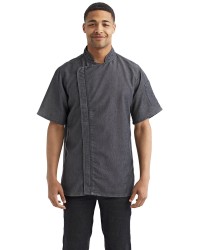preview image of Artisan Collection by Reprime RP906 Unisex Zip-Close Short Sleeve Chef's Coat