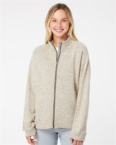 preview image of J. America 8716 Women's Traverse Full-Zip Sweater