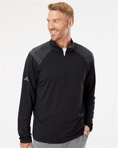preview image of Adidas A520 Shoulder Stripe Quarter-Zip Pullover