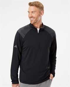 Adidas A520 Shoulder Stripe Quarter-Zip Pullover