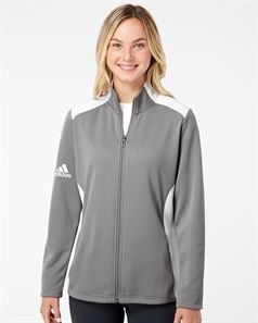preview image of Adidas A529 Women's Textured Mixed Media Full-Zip Jacket