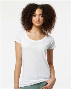 preview image of Tultex 243 Women's Poly-Rich Scoop Neck T-Shirt
