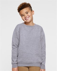 preview image of LAT 2225 Youth Elevated Fleece Crewneck Sweatshirt