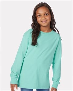 preview image of ComfortWash by Hanes GDH275 Garment-Dyed Youth Long Sleeve T-Shirt