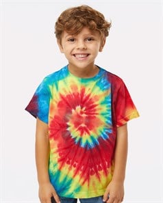 preview image of Dyenomite 330MS Toddler Spiral Tie-Dyed T-Shirt
